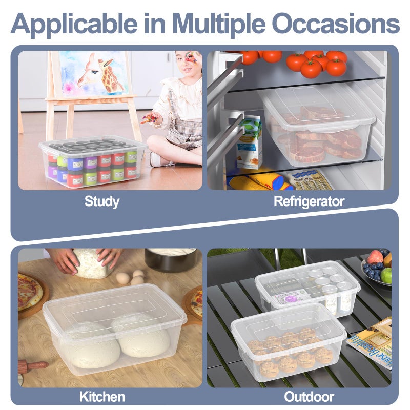 Ramddy 4 Packs 14 Quart Clear Latching Box, Plastic Storage Bin with Lid - Image 4